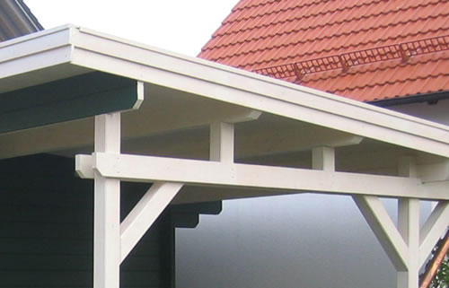 York Flat Roof 58mm Log Cabin with side Extension 6.8mx3m