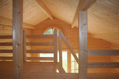 70mm Leisure Log Cabin with extensive accomodation 4.3mx5.6m