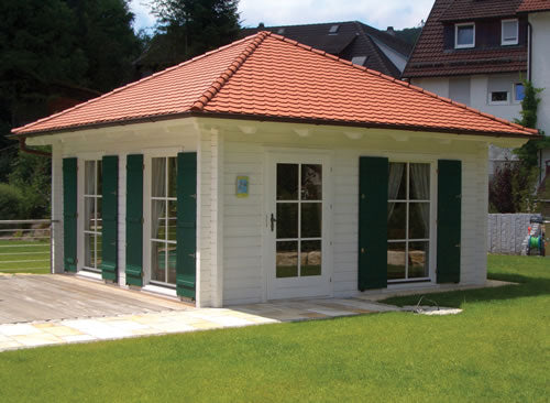 Rome Log Cabin in 94mm Logs 5mx5m