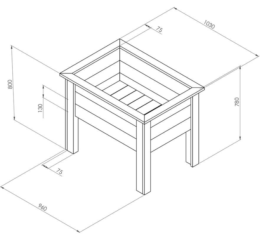 Deep Root Planter 1m