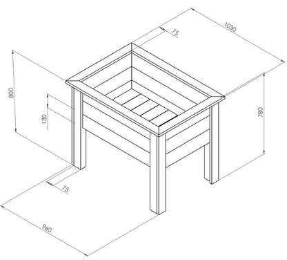 Deep Root Planter 1m