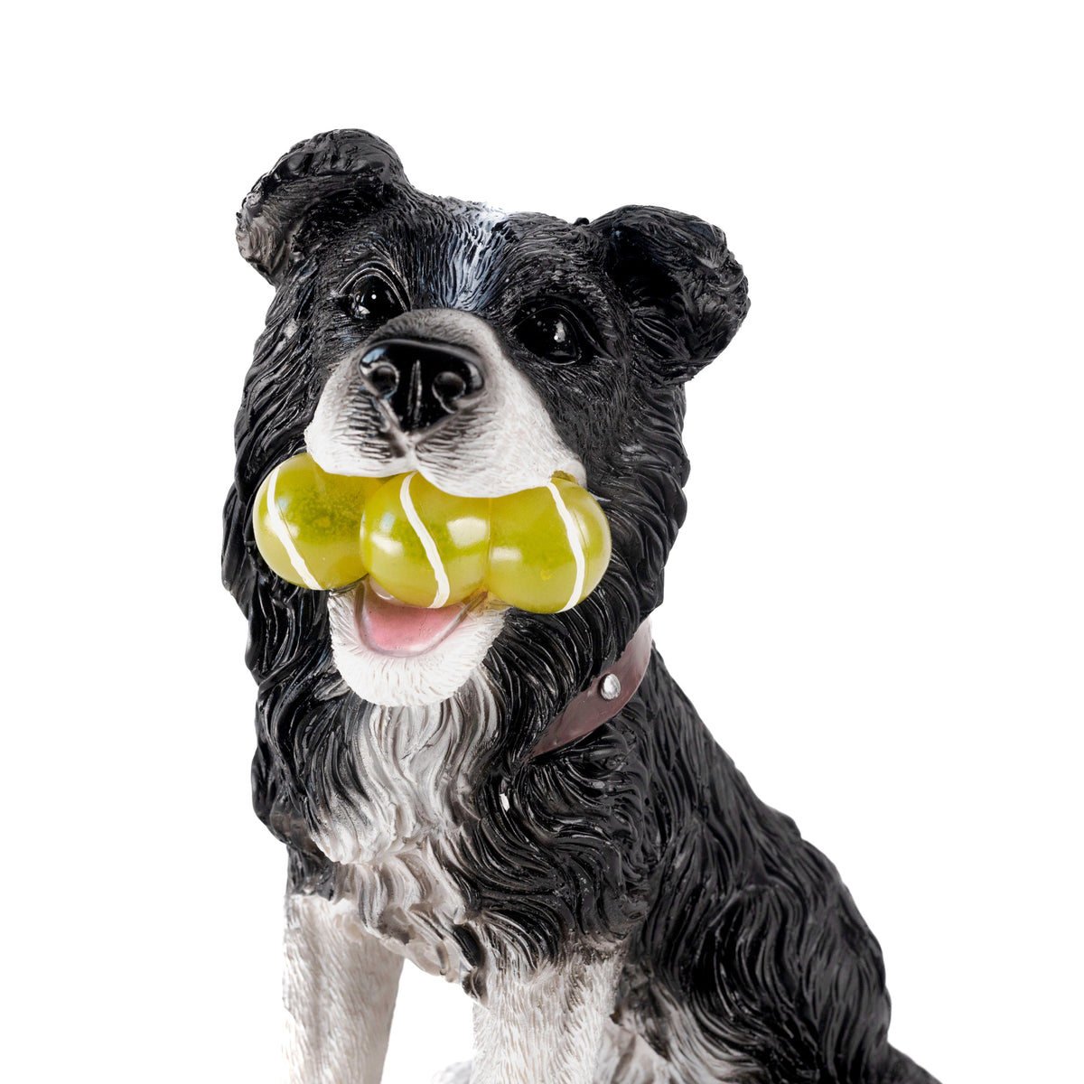 Solar Dog Garden Ornament with Light Up Tennis Balls 31cm