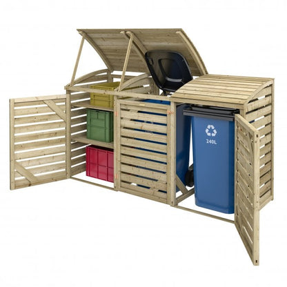 Rowlinson Double Bin Store With Box Store