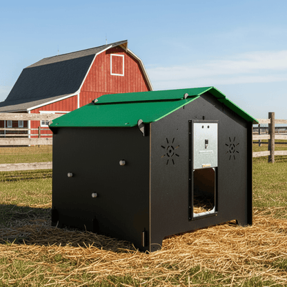 Easicoop Chalet 2XL - HPL Chicken Coop up to 10-15 large Birds (black)