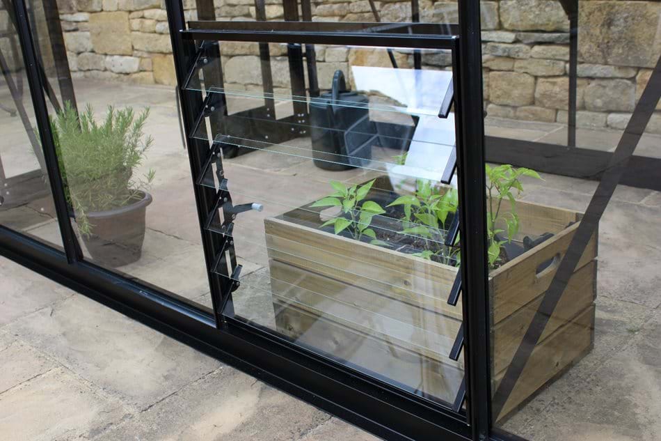 Halls Qube Accessory - 24" Black Louvre 6 Blade 610 x 610