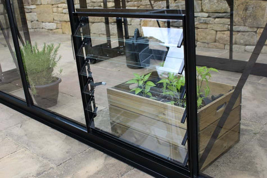 Halls Qube Accessory - 24" Black Louvre 6 Blade 610 x 610