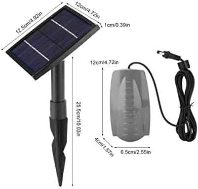 Submersible Solar Powered Garden Pond Oxygenator Air Pump
