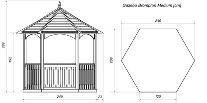 Jagram Brompton Gazebo -  Medium