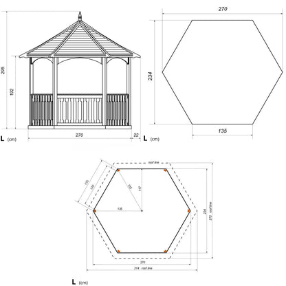 Jagram Brompton Gazebo - Large