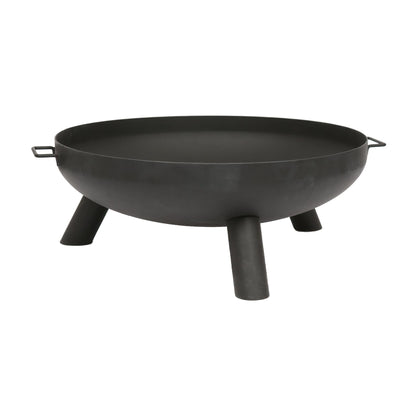 XL Round Iron Fire Pit - 99cm - Black