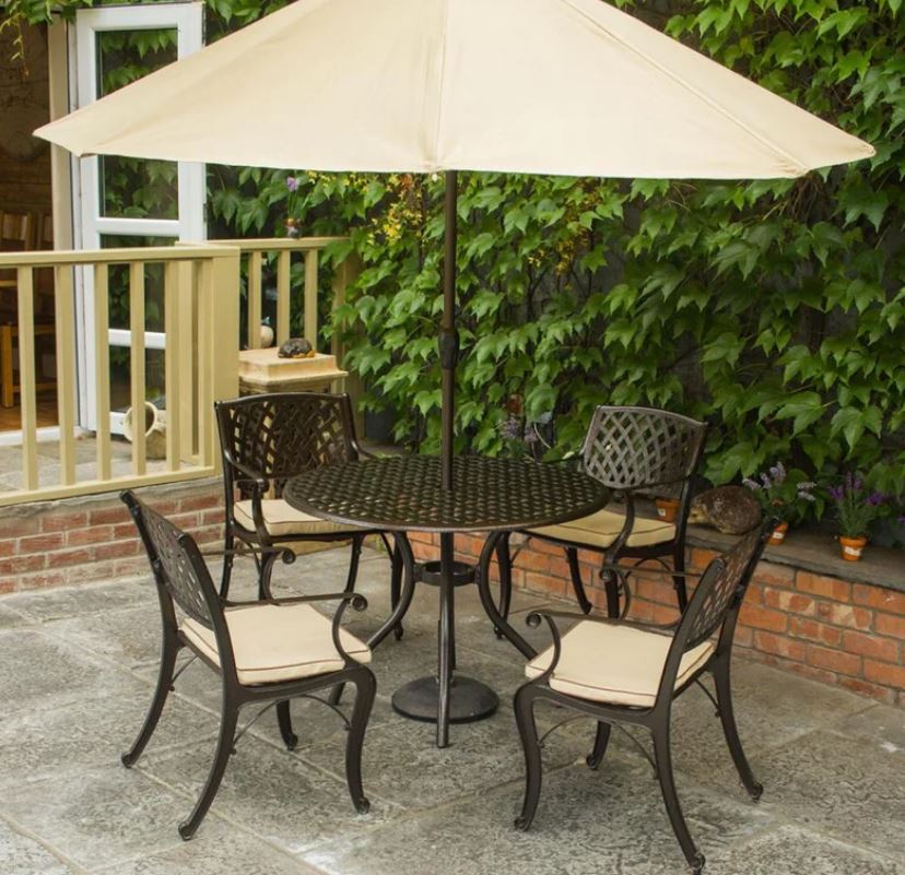 Fitzhenry - 4 Seat Set with 122cm Round Table (Bronze)