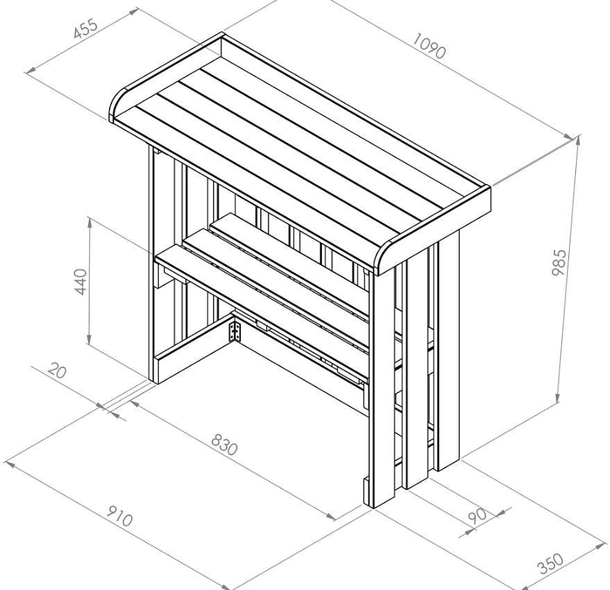 Folding Garden Bar