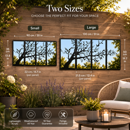 Large Tree Panel Mirror Set