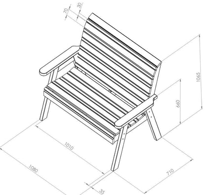 Freya 2 Seater Bench