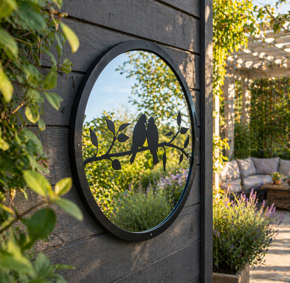 Love Birds Garden Mirror