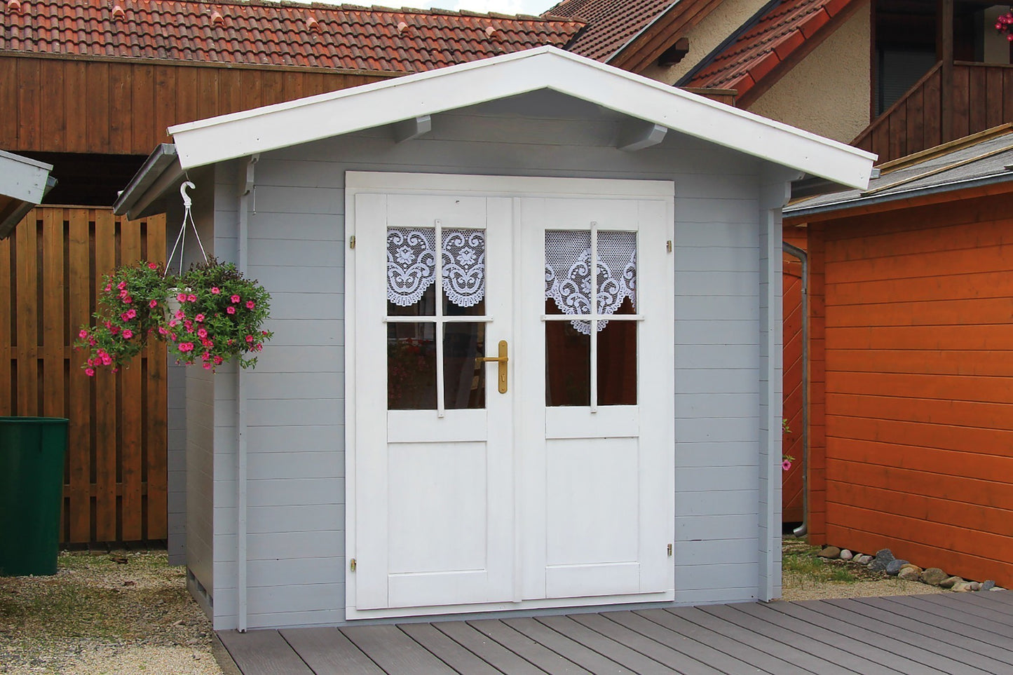 Zuluna Apex Roof Log Cabin Double Door - 28mm 2.4x2m
