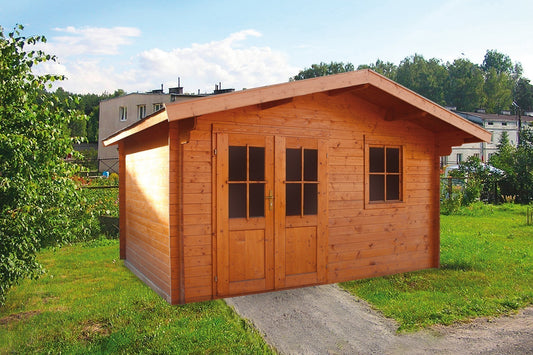 Zuluna Apex Roof Log Cabin - 28mm 3.8x3.8m