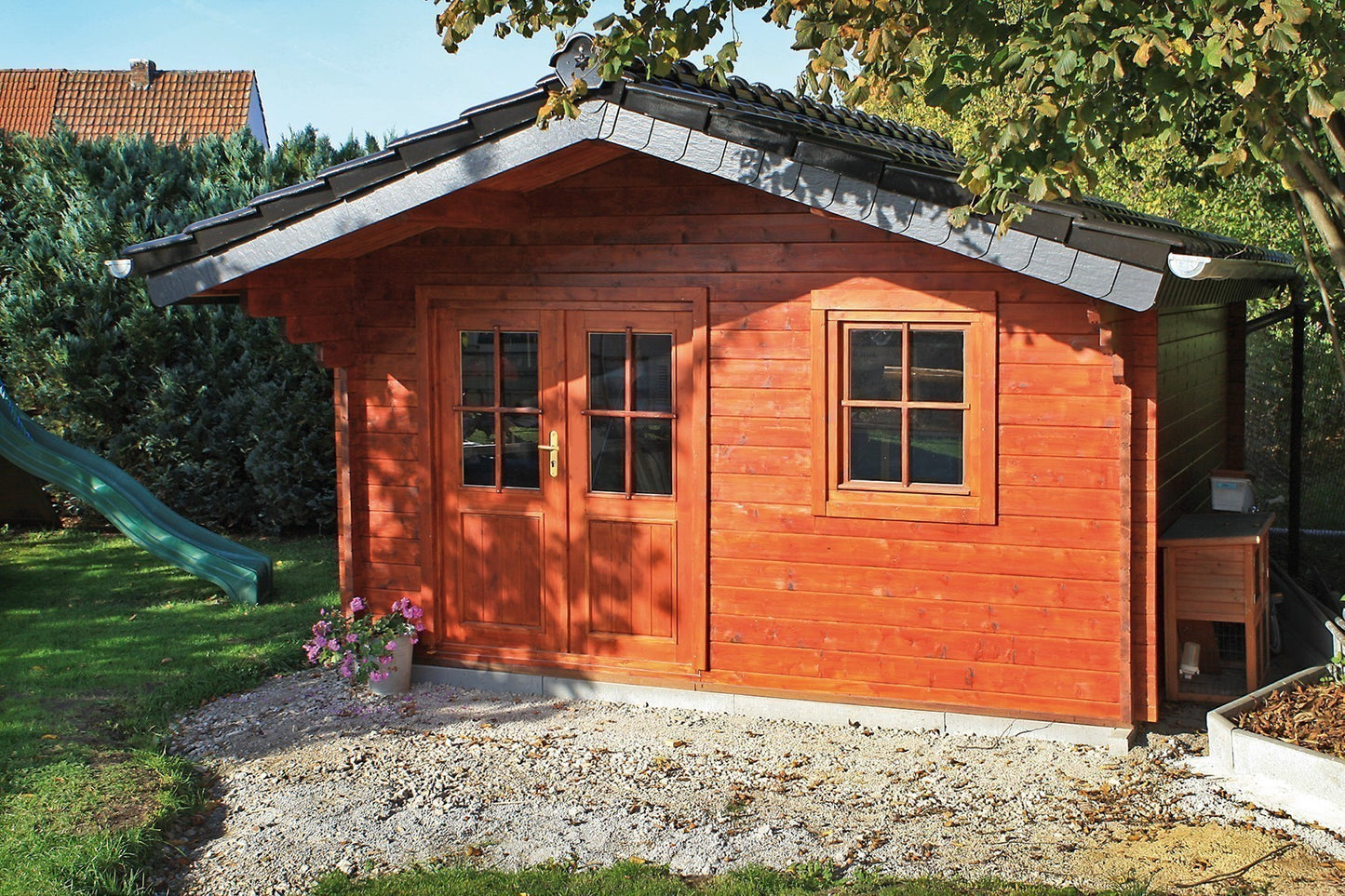Zuluna Apex Roof Log Cabin - 45mm 3.9x3m