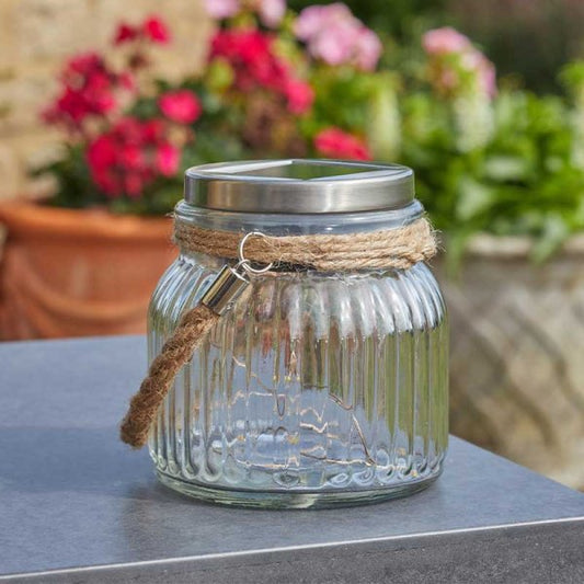 Solar Frosted Glass Fairy Lantern Hanging Warm White Garden Light