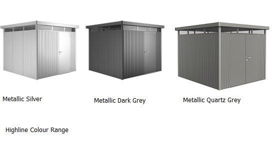Biohort HighLine H1 Metal Shed 2.75mx1.55m