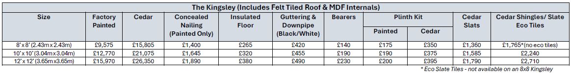 The Kingsley Elite Garden Room