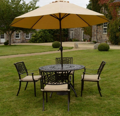 Lyon - 4 Seat Set with 122cm Round Table (Bronze)