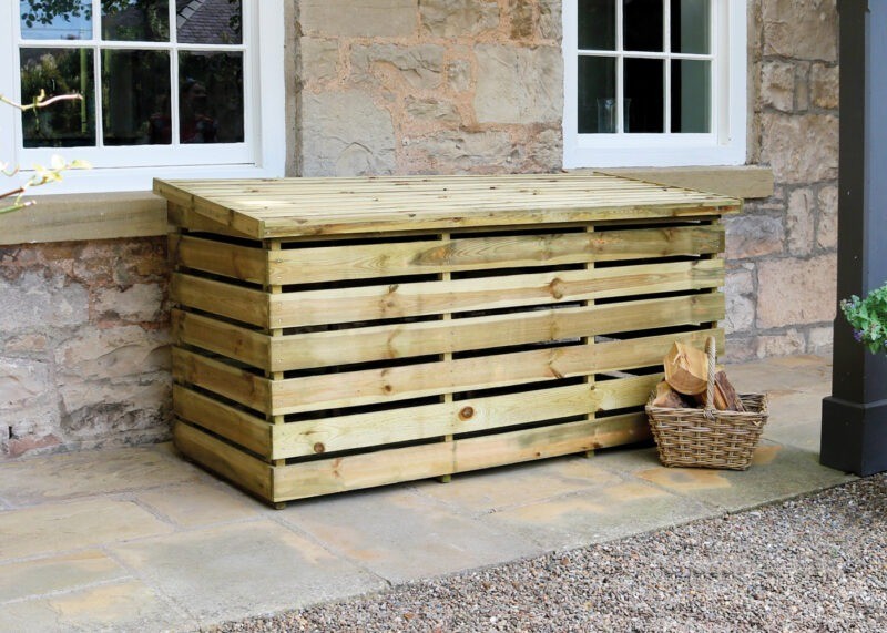 Log Chest Zest Log Chest | Pressure Treated Outdoor Log Storage - Taylors Garden ...