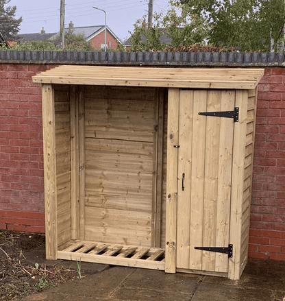 Heavy Duty Log Store with Tool Shed 6' x 6'