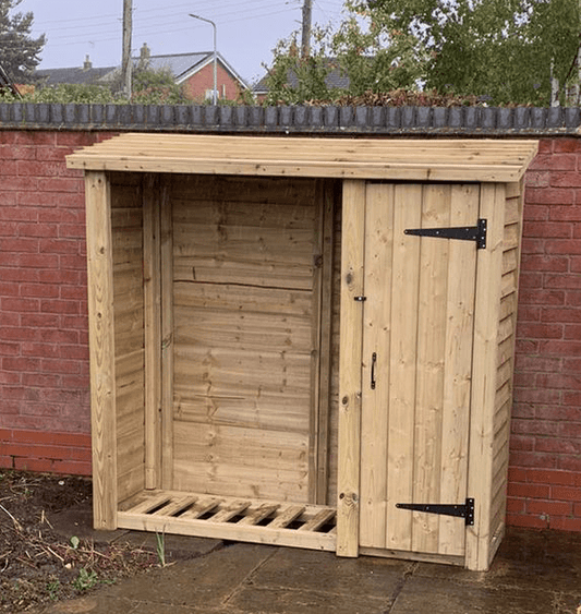 Heavy Duty Log Store with Tool Shed 6' x 6'
