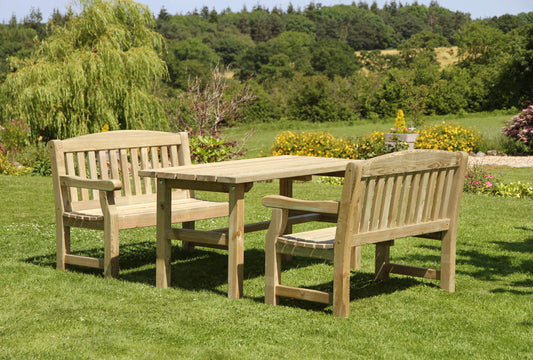 Emily Table & 2 Bench Set