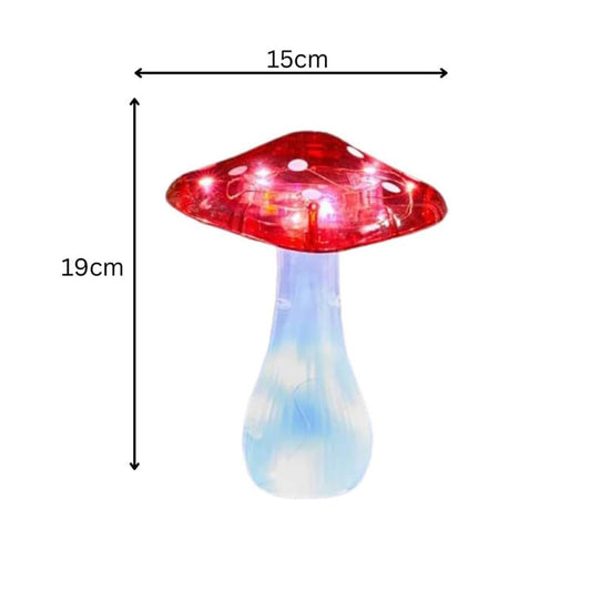 Solar Magic Mushroom Stake Lights Pack of 3 Garden Path Lights