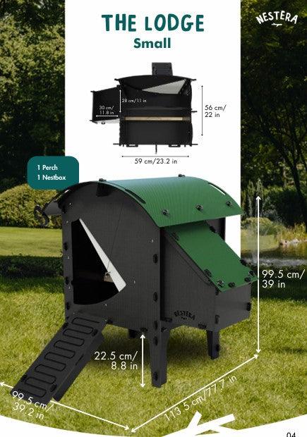Nestera Small Lodge Chicken Coop for 2-3 Large Birds