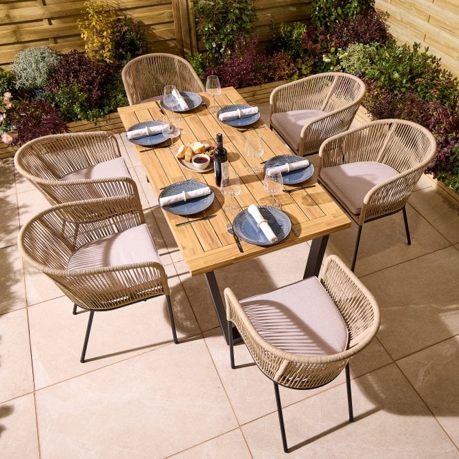 Oslo 6 Seat Dining Set - 160cm Table