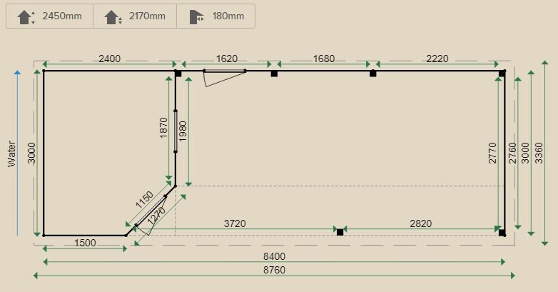 Lugarde Prima Lisa Summerhouse 3m x 8.4m - including Internal Floor