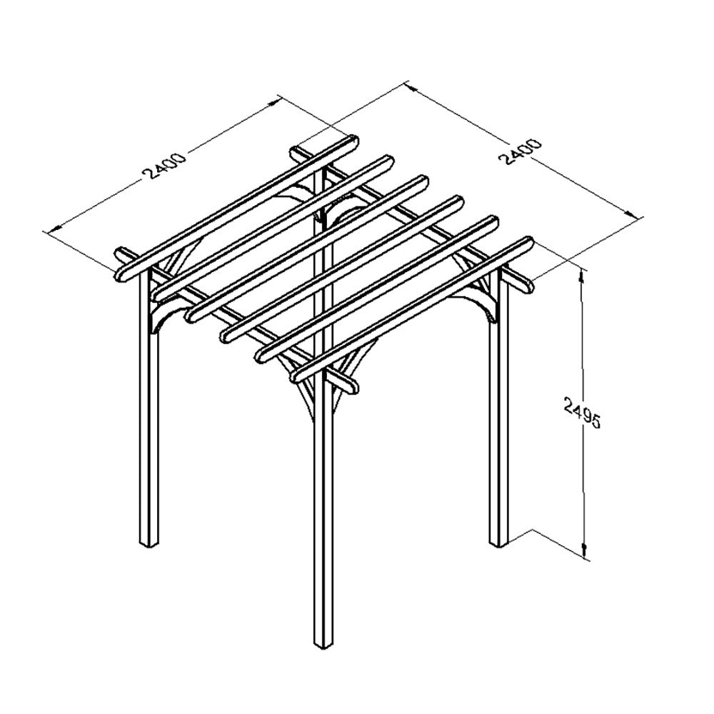 Ultima Pergola 2.4 x 2.4m