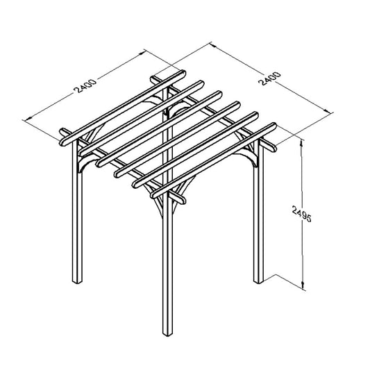 Ultima Pergola 2.4 x 2.4m