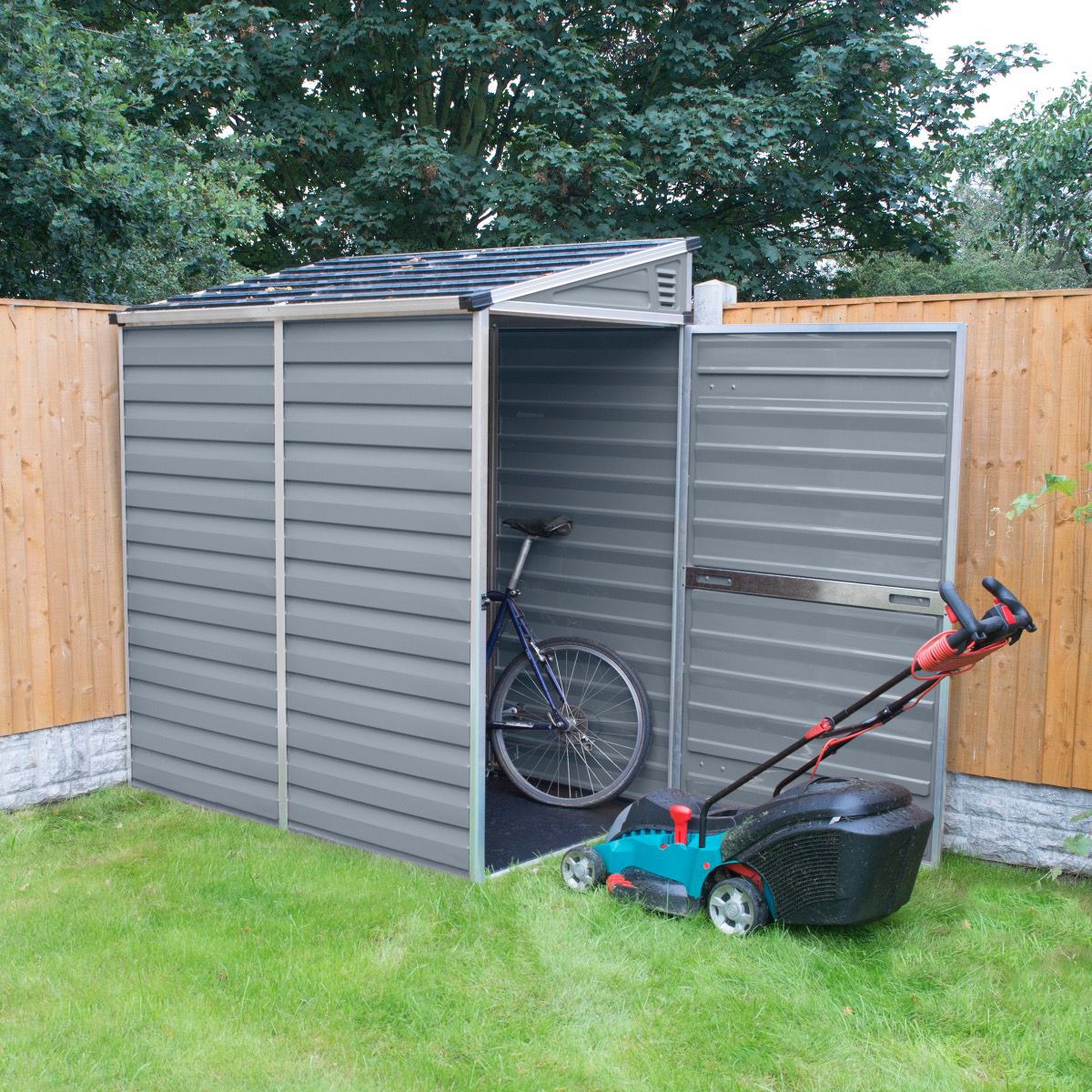 Palram 4'x6' Skylight Plastic Pent Shed