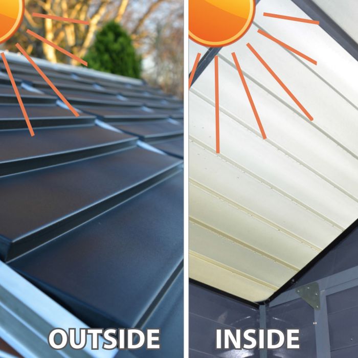 Palram 4'x6' Skylight Plastic Pent Shed