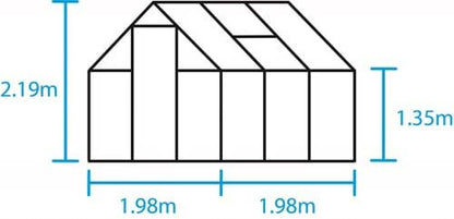 Halls Qube 66 Black Greenhouse