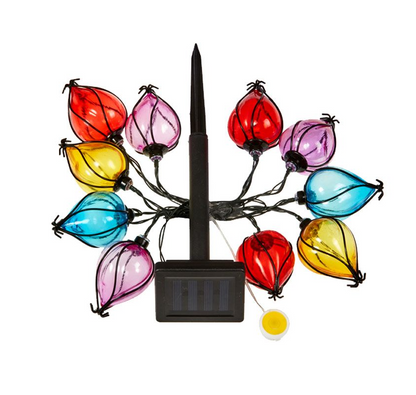 Balloon Rainbow Solar String Lights Outdoor Garden 10 Lights 3.8m