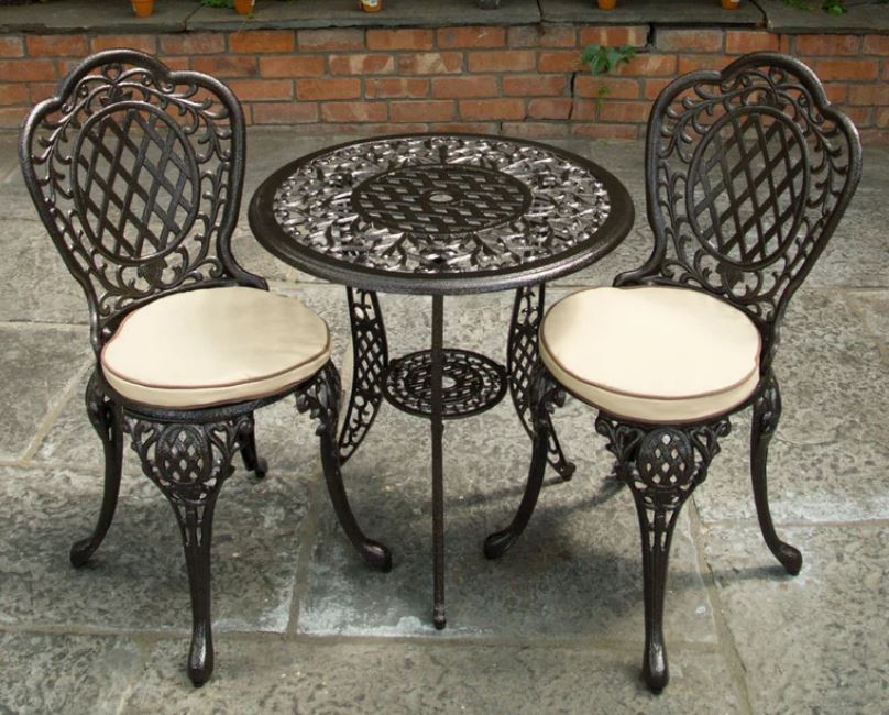 Rosebawn - Dark Bistro Set (Bronze)