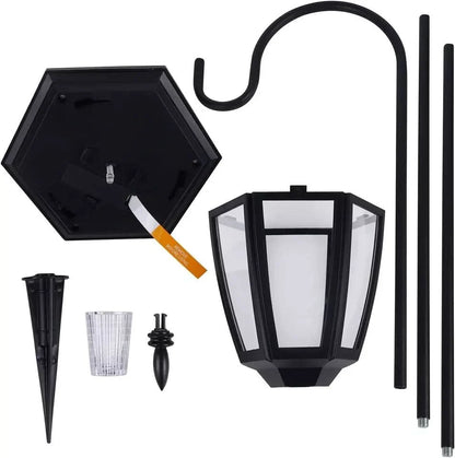2 Solar-Powered Lantern Stake Garden Lights