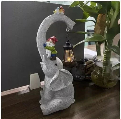 Solar Elephant Garden Ornament