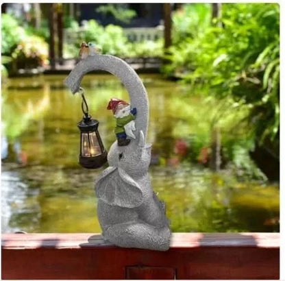 Solar Elephant Garden Ornament