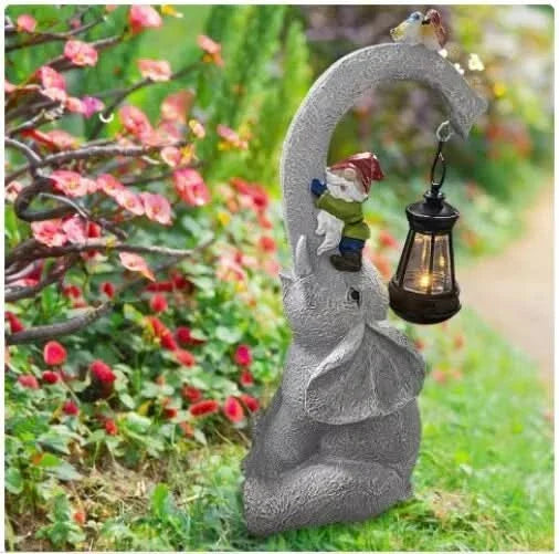 Solar Elephant Garden Ornament