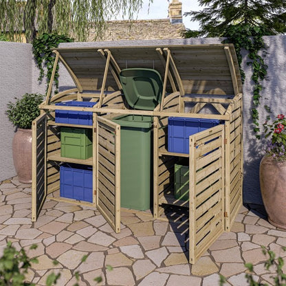 Rowlinson Single Bin Store With Double Box Store