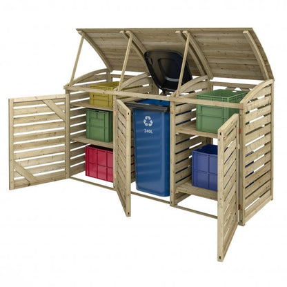 Rowlinson Single Bin Store With Double Box Store