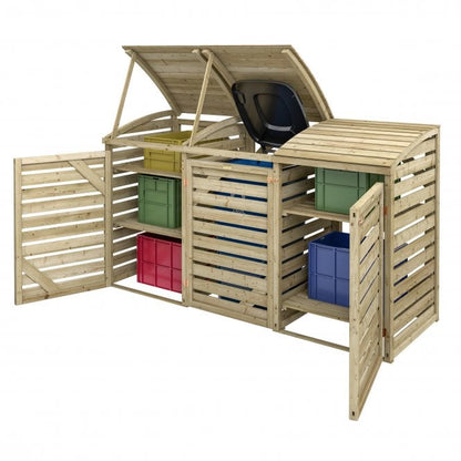 Rowlinson Single Bin Store With Double Box Store