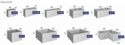 Biohort Raised Vegetable Bed 1.5mx0.5m
