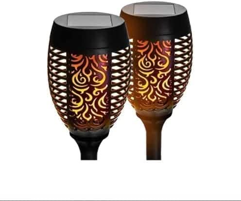 8x Flame Effect Solar Torch Stake Lights